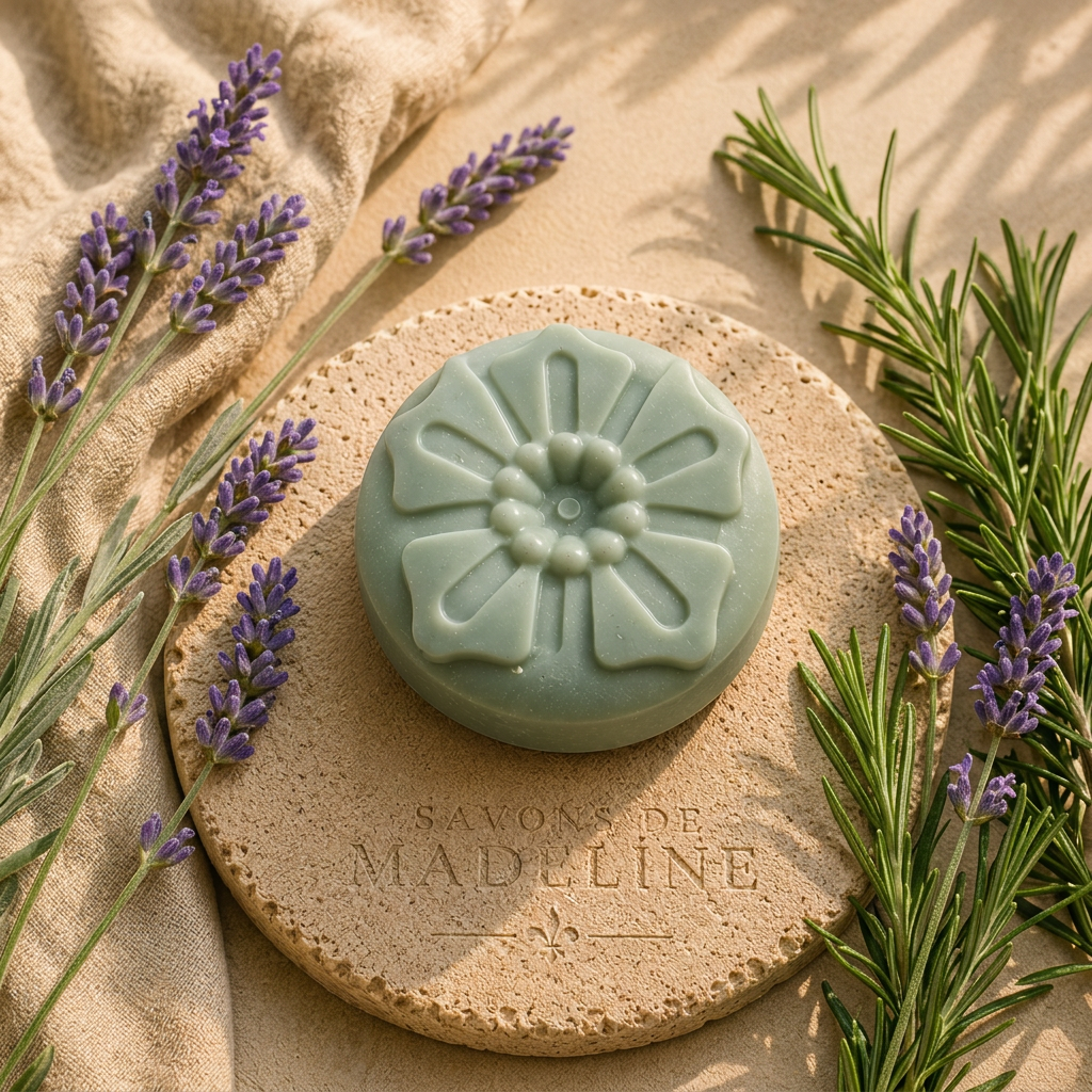 Azur zeepje — Lavendel · Rozemarijn · Sinaasappel · Turquoise